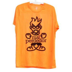 T-shirt Mal Perdedor Unisex Arancio Stampa Nera