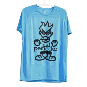 T-shirt Mal Perdedor Unisex Azzurra Stampa Nera