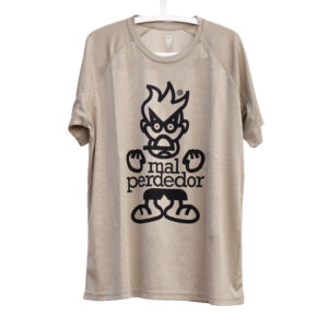 T-shirt Mal Perdedor Unisex Beige Stampa Nera
