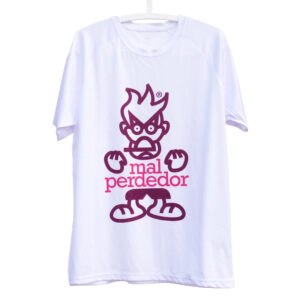 T-shirt Mal Perdedor Unisex Bianca Stampa Rossa