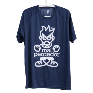 T-shirt Mal Perdedor Unisex Blu Navy Stampa Bianca