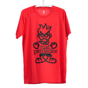 T-shirt Mal Perdedor Unisex Rossa Stampa Nera