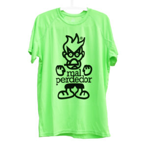 T-shirt Mal Perdedor Unisex Verde Stampa Nera